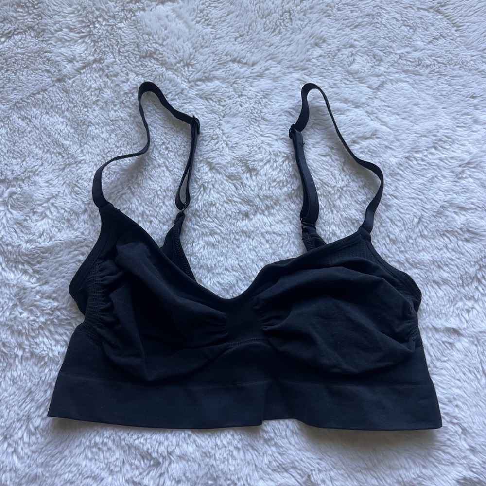 SKIMS Sculpting Bra Onyx Black Seamless Bralette Size L/XL SH-BRA-0112 NWOT